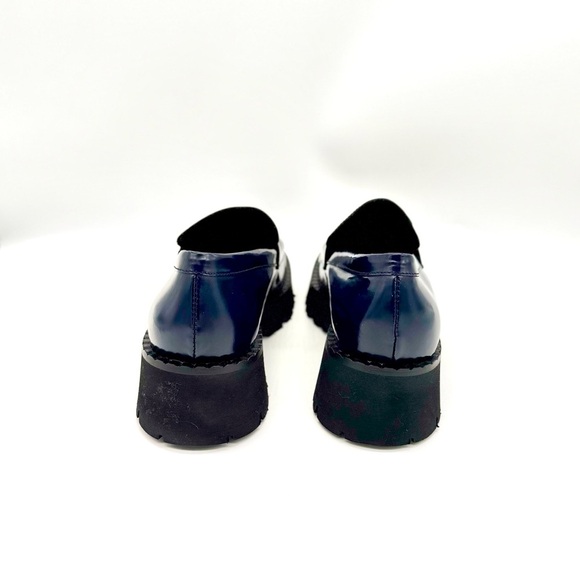 Michele Lopriore BRENDA Women’s Blue Black Leather Loafer Women’s Size:38 (US 8) - Picture 3 of 7